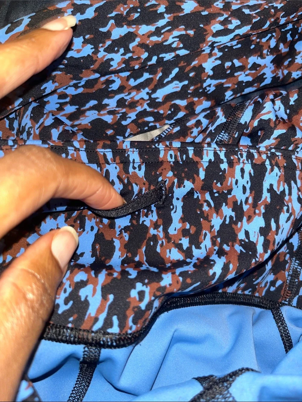 🍋 LIKE NEW Lululemon Fast & Free HR Tight - Leopard Camo Blue Nile Multi - Sz 8